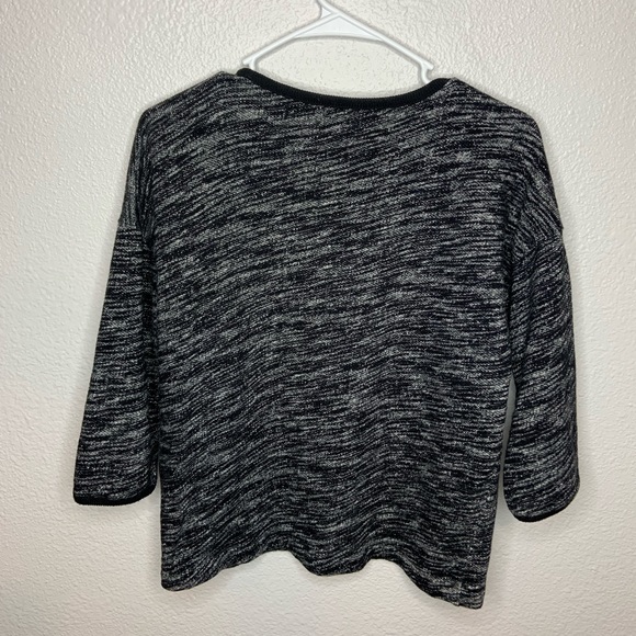 MADEWELL Black Marled Shadowtree Pullover Top sz M - Picture 7 of 7
